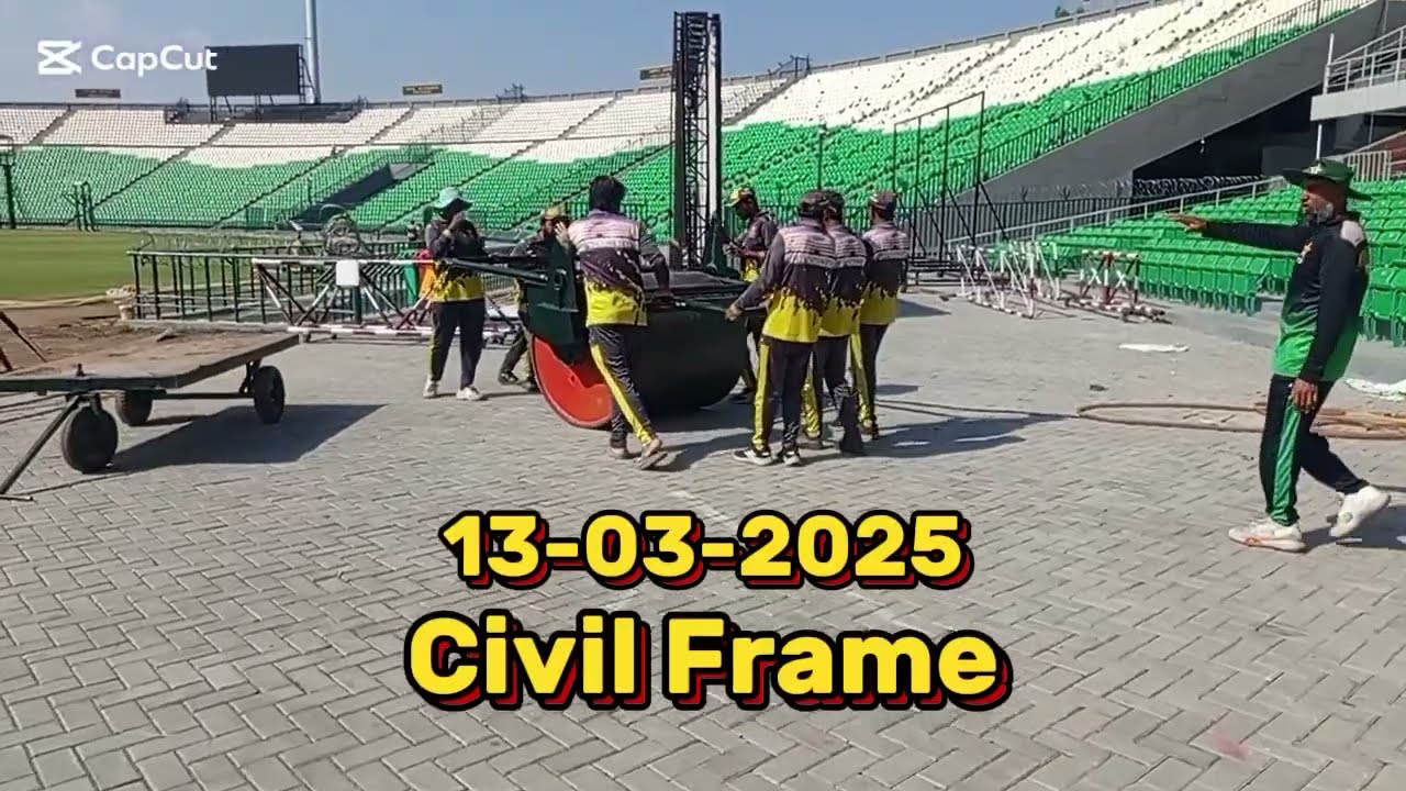 PSL Preparation & Surveying with Total Station | Gaddafi Stadium Renovation Vlog