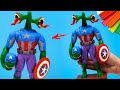 ALL SIREN HEAD with Clay - Hulk Captain America 🔊 Trevor Henderson Creatures 🔊 Polymer Clay Tutorial