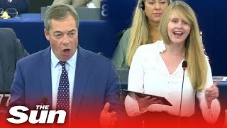 The Brexit Party clashes with pro-EU MEPs in European Parliament