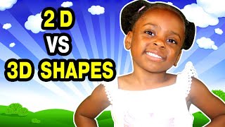2D VS 3D Shapes | How to tell the difference | Shape naming | Comparing 2D and 3D shapes