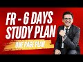 FR Study Plan for May25 | One Page Plan