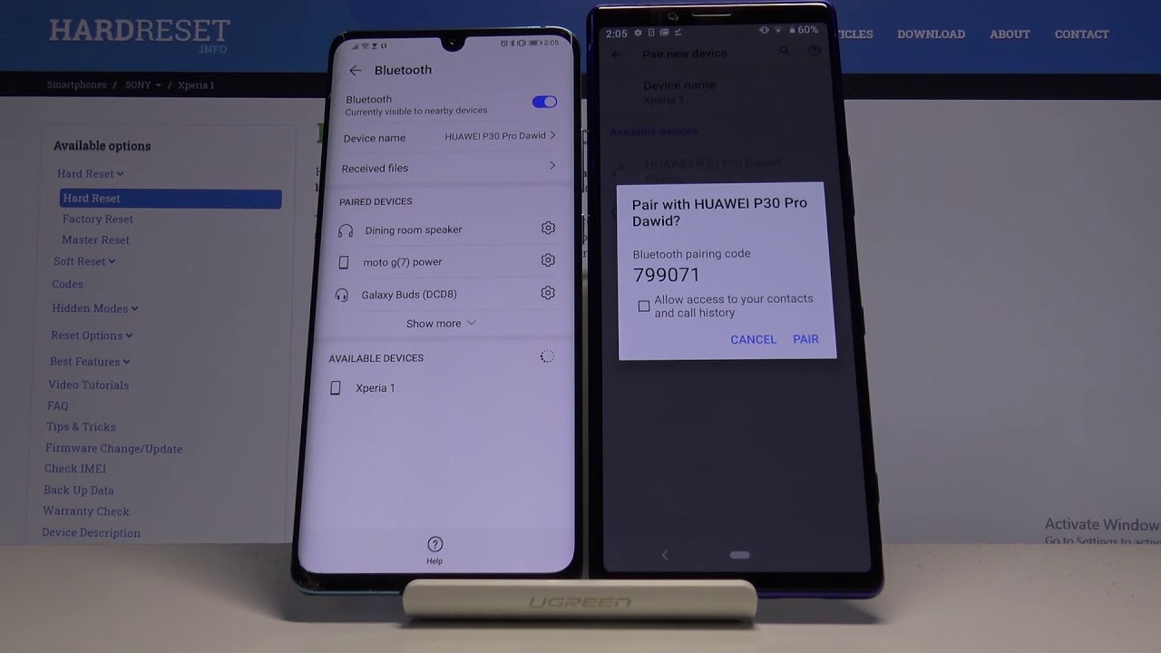 How To Connect Sony Xperia 1 With Device Using Bluetooth Find Bluetooth Connection Youtube