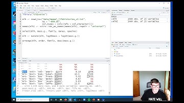 Basic use of dplyr verbs select, mutate, arrange, filter