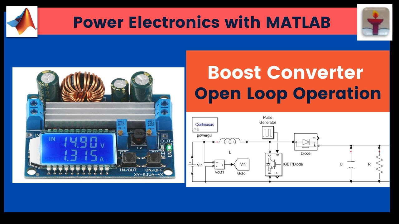 MATLAB simulation on open loop control of dc dc boost converter - YouTube