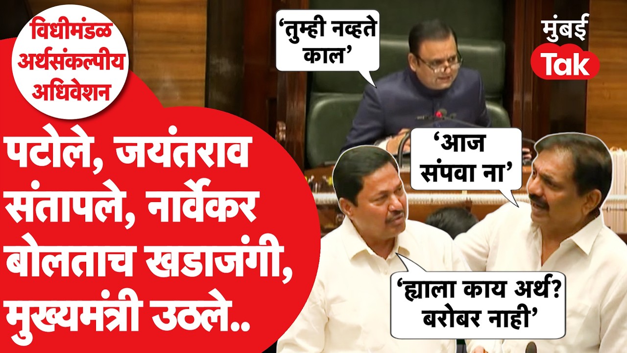 Rahul Narvekar आणि Nana Patole यांच्यात जुंपली, Devendra Fadnavis उठले | Budget Session | Mumbai Tak