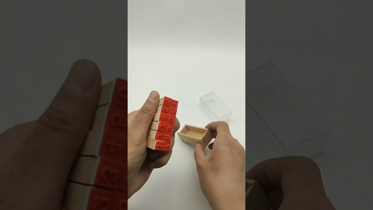 Numbers Stamp Set With Wooden Bath For Journaling Diary Card Making Scrapbooking