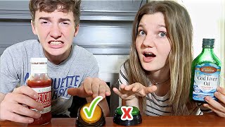 Don't Pick The GROSS Food MYSTERY BUTTON! | Match Up