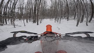 SNOW Covered Singletrack || Grip Studs are Game Changers