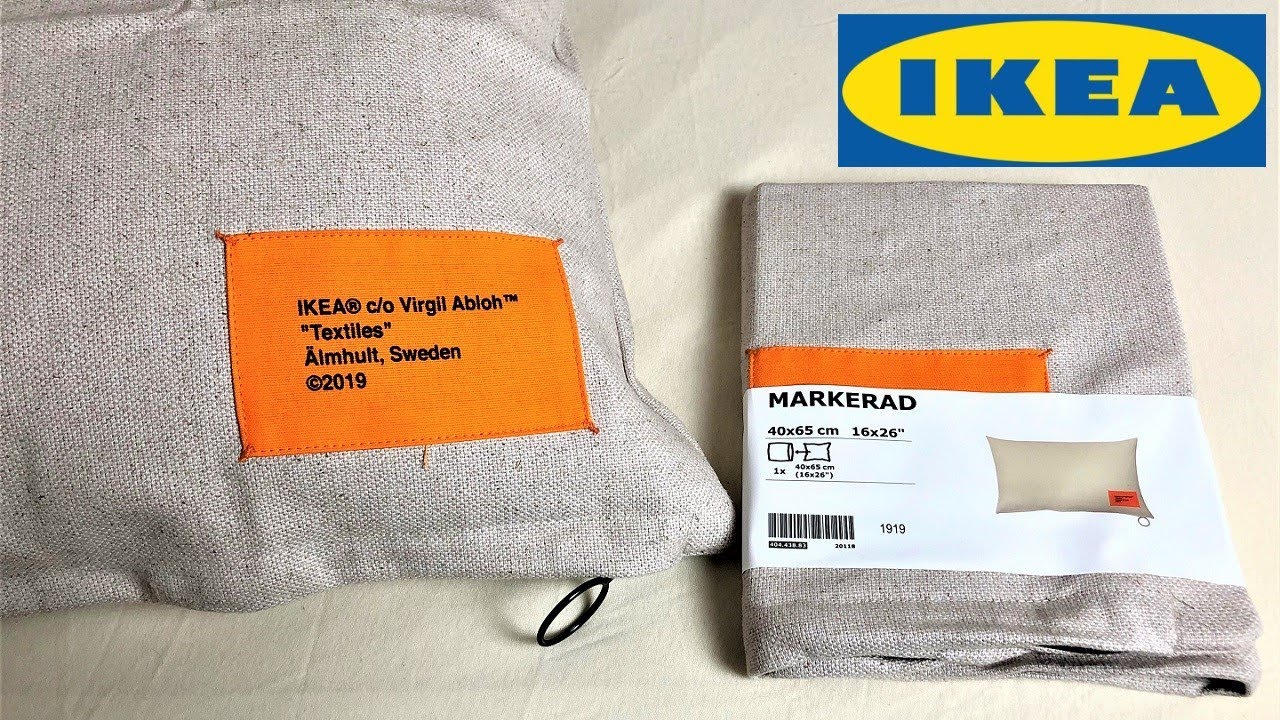 IKEA x Virgil Abloh | Kissenbezug | Couchkissen | Markerad | Review |  Unboxing - YouTube