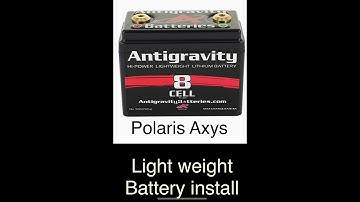 Polaris axys light weight battery install