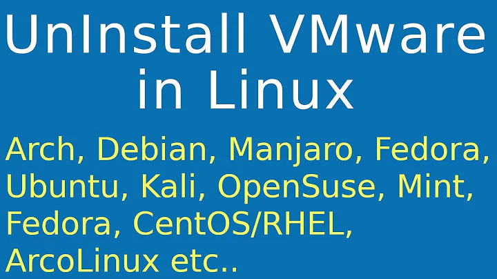 UnInstall VMware Workstation on Linux | UnInstall VMware workstation on Ubuntu | UnInstall VMware