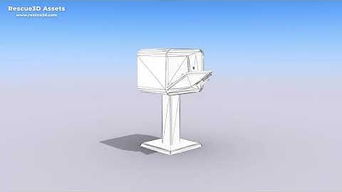 Newspaper Vending Machine low-poly 3D model by Rescue3D Assets