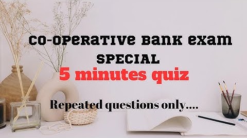 QUIZ | Co-operative bank exams | CSEB | Junior clerk