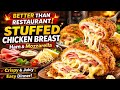 Better Than Any Restaurant! Stuffed Chicken Breast with Ham & Mozarella | Easy Baked Recipe
