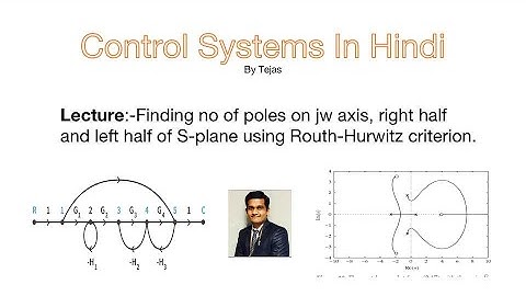 Finding no of poles on jw axis, right half n left half of S-plane using Routh-Hurwitz criterion.