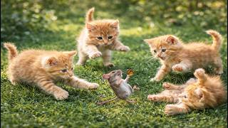 🐱🌿 Adorable Kittens Playing on Green Grass – Relaxing Cat Sounds & Cute Moments screenshot 1