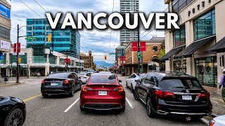 Information Downtown Vancouver BC | City Streets Driving Tour | 4K POV Drive News