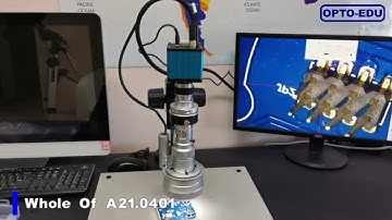 OPTO EDU A21.0401 3D Motorized Rotate Zoom Mono Video Microscope