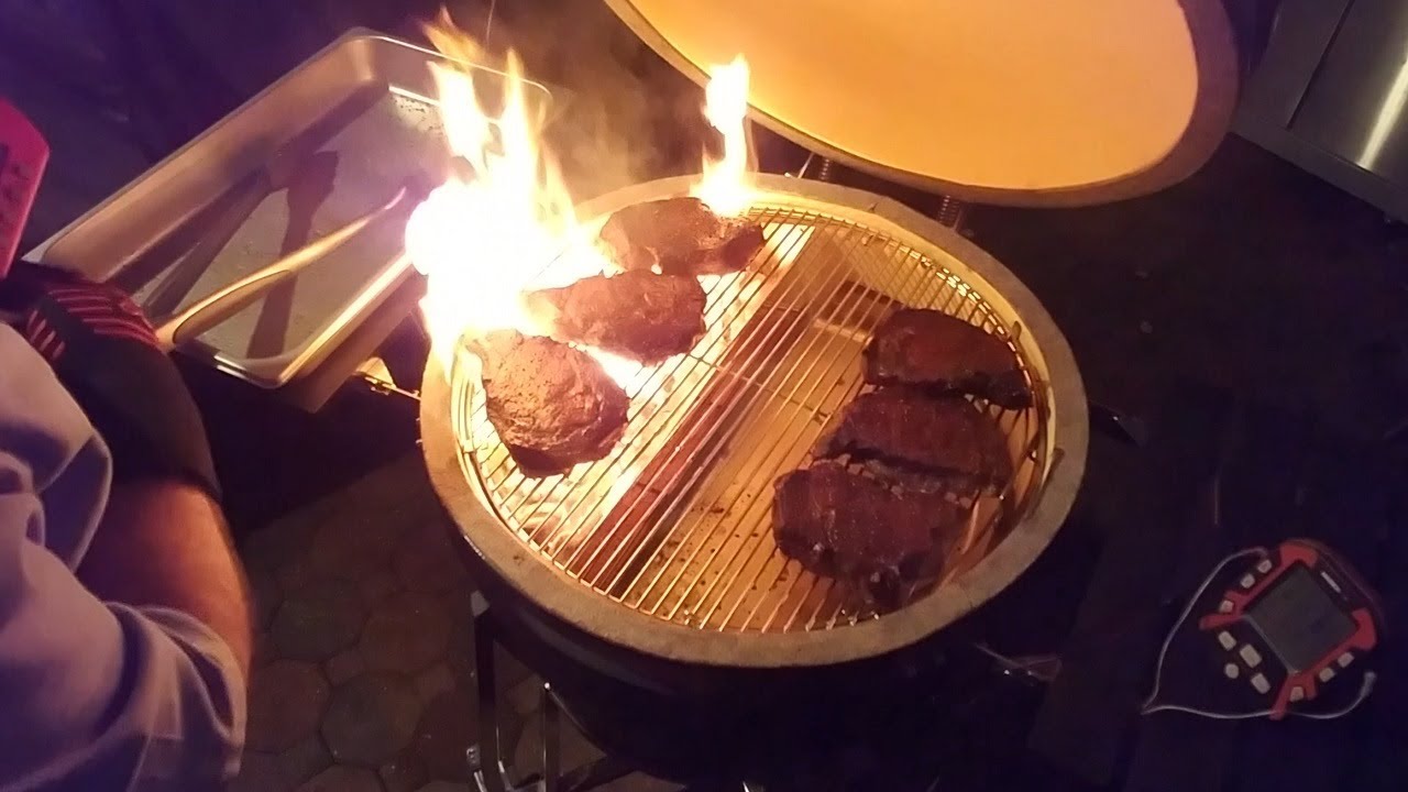 SNS KAMADO | REVERSE SEAR RIB-EYES | BEST RIB-EYE STEAK | GRILLED STEAK - YouTube