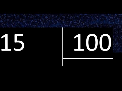 Dividir 15 entre 100 , division inexacta con resultado decimal . Como ...