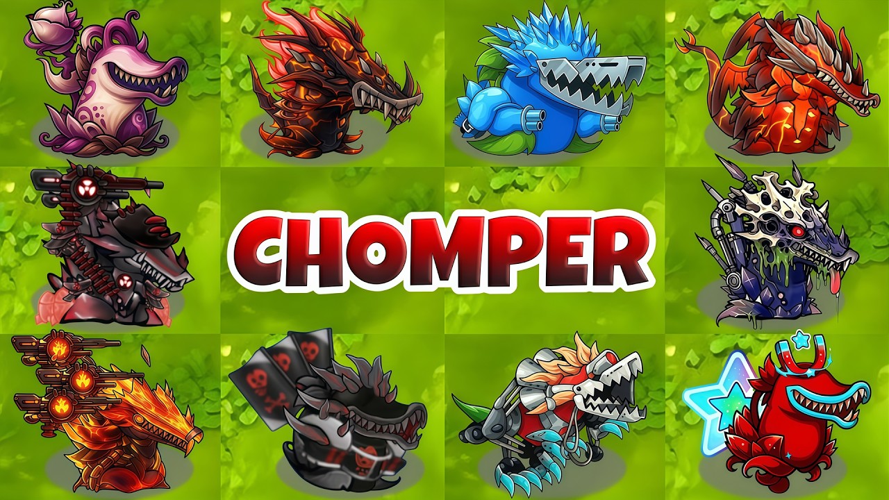 PVZ Fusion 3.4 - All CHOMPER Plant Fusion Showcase!!