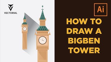 How to draw Big ben tower in Adobe illustrator
