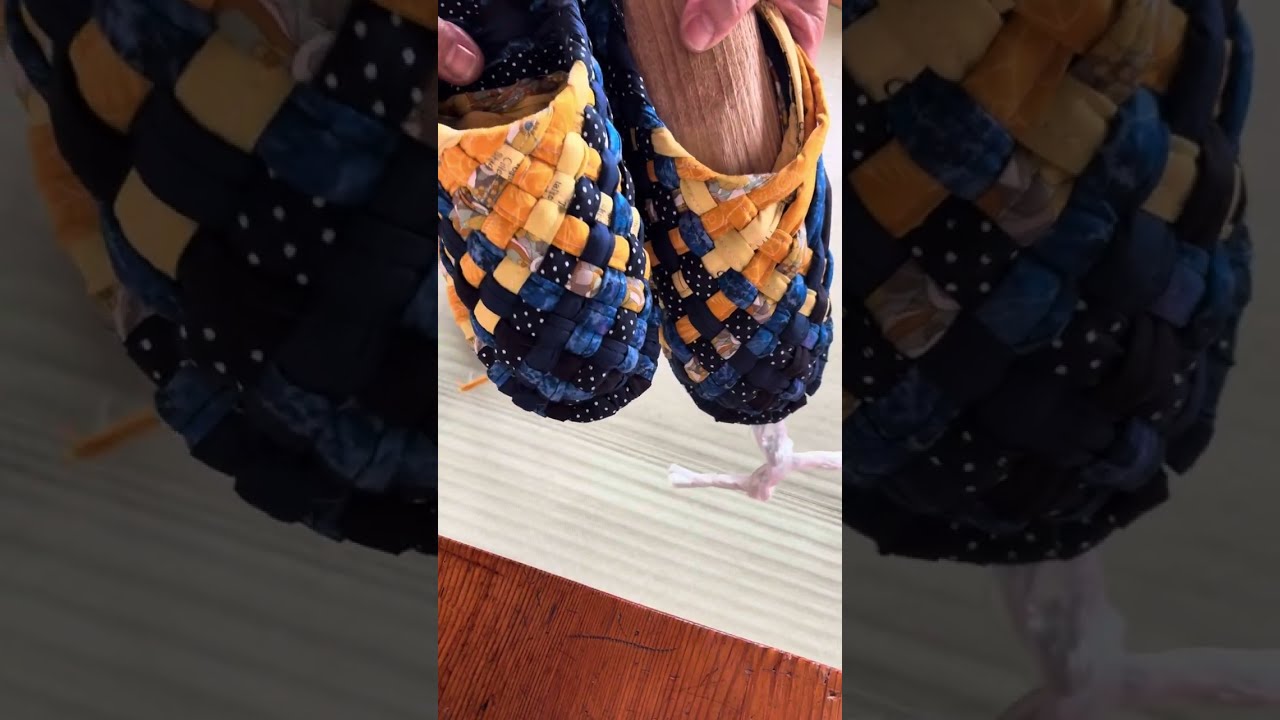 Van Gogh-colored Yokosuka slippers‼️Using a wooden mold to create