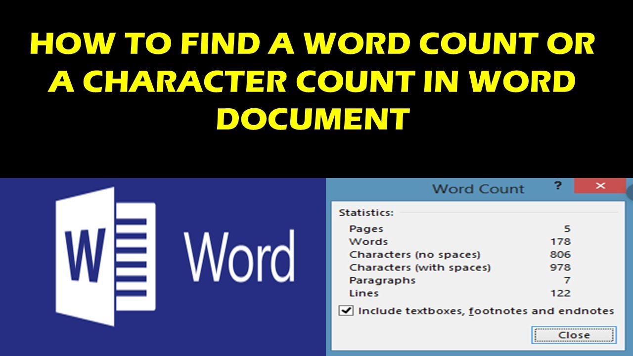 How to Get a Character Count in Microsoft Word