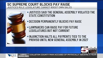 VIDEO: SC lawmakers not only lose raise but also $1K a month in pay after court ruling