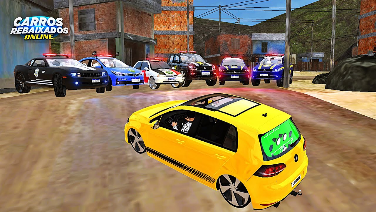 CARROS REBAIXADOS ONLINE | FUI PARADO NA MEGA BLITZ DE GOLF GTI NA SUBIDA DA FAVELA POR 6 VIATURAS !