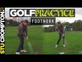 Golf practice working on my footwork