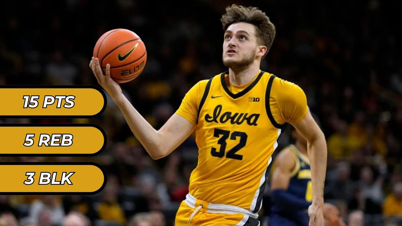 Owen Freeman (Iowa) | So | PF/C | Highlights vs Iowa St 16 PTS | 5 REBS | 2 AST | 3 BLKS - 12/12/24