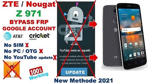 Z971 FRP bypass google account on  ZTE nougat (7.0/7.1.1...)/ new methode
