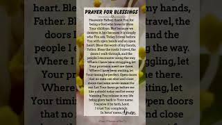 Prayer for Blessings #faith #jesusprayer #youtubeshorts