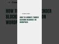Eliminate render-blocking resources wordpress