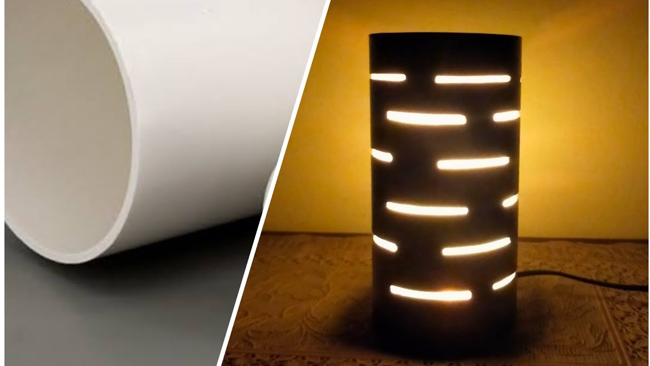 Easy PVC Pipe lamp Making For Room Decoration DIY . YouTube
