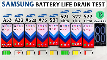 Samsung Battery Life Drain Test in 2023 - A53 vs A33 vs A52s vs A73/S21/S21 Ultra/S22 Plus/S22 Ultra