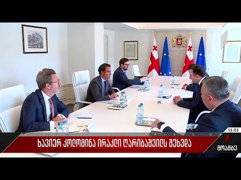 ხავიერ კოლომინა ირაკლი ღარიბაშვილს შეხვდა