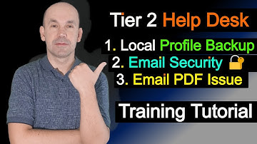 Tier 2 Help Desk, Local profile backup, email security, email pdf converted to wmz format