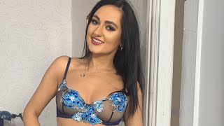 [Try On Haul 2024] Bonnie Bellotti Tries A Sexy Blue & Floreal Lingerie | Preview
