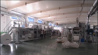 China Diaper Factory The Process Of Producing Adult And Baby Diapers