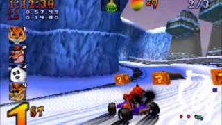 CTR Crash Team racing speedrun any% in 1h03:25 by Blounard