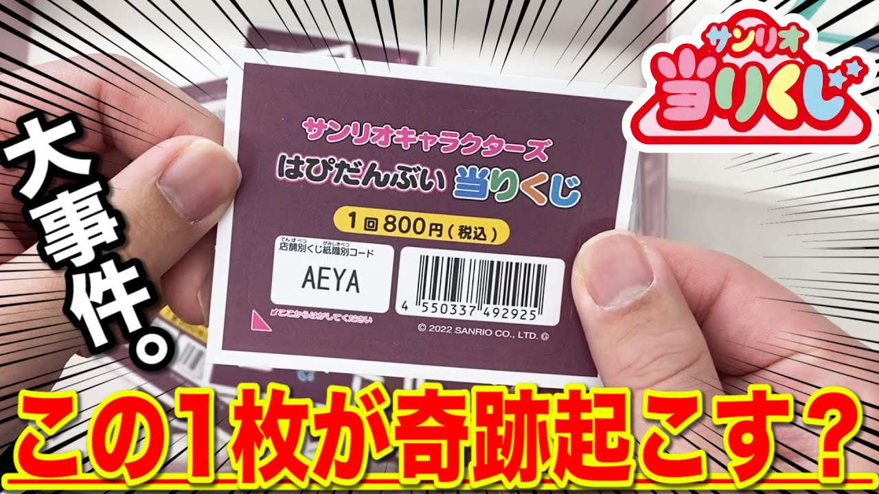 【サンリオくじ】奇跡起こる？また、事件やらかしました。はぴだんぶい｜サンリオくじ、一番くじ