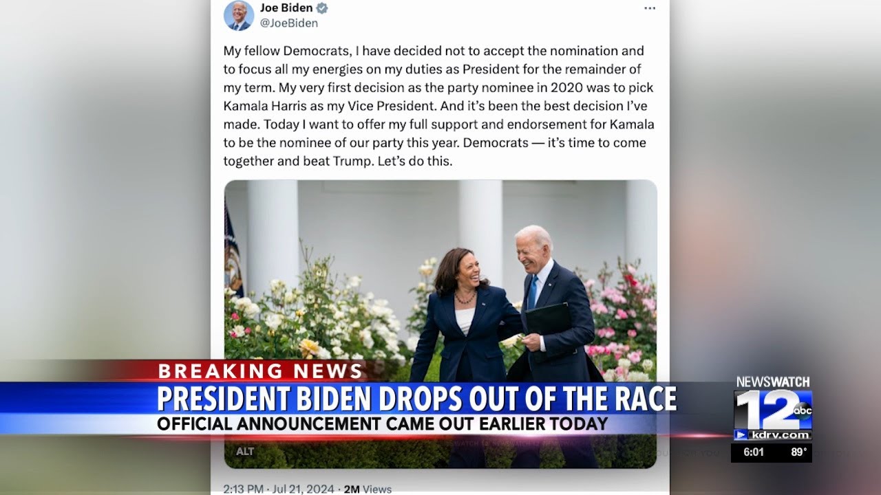 President Joe Biden drops out of 2024 race - YouTube