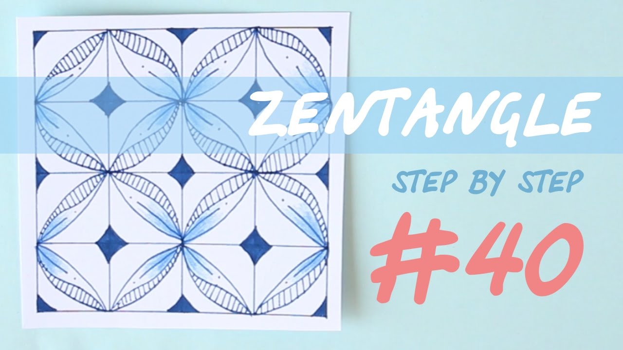 Zentangle step by step tutorial #40 - YouTube