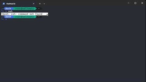 Fix ssh command not found error on Arch Linux