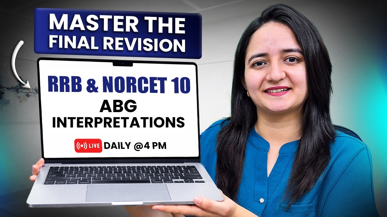 ABG Interpretations | NORCET 10 Revision | RRB Nursing Superintendent Revision NPrep Revision Series