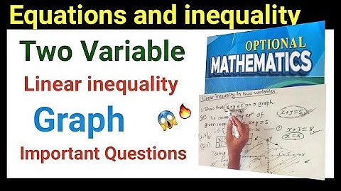 02 Equation and inequalities 🔥🙏|| Graph of linear inequalities in two variables #inequality
