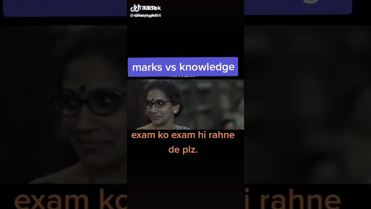 Marks Vs Knowledge