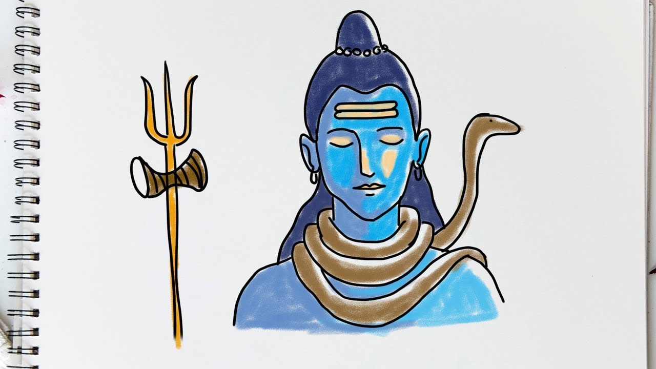 How to draw lord shiva drawing step by step - YouTube